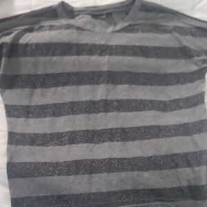 Metaphor Black and Gray Striped Tee